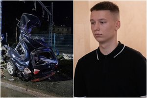 BMW milžinišku greičiu Kaune lėkęs ir savo 19-metę merginą pražudęs jaunuolis išgirdo verdiktą: kalėjimo išvengė