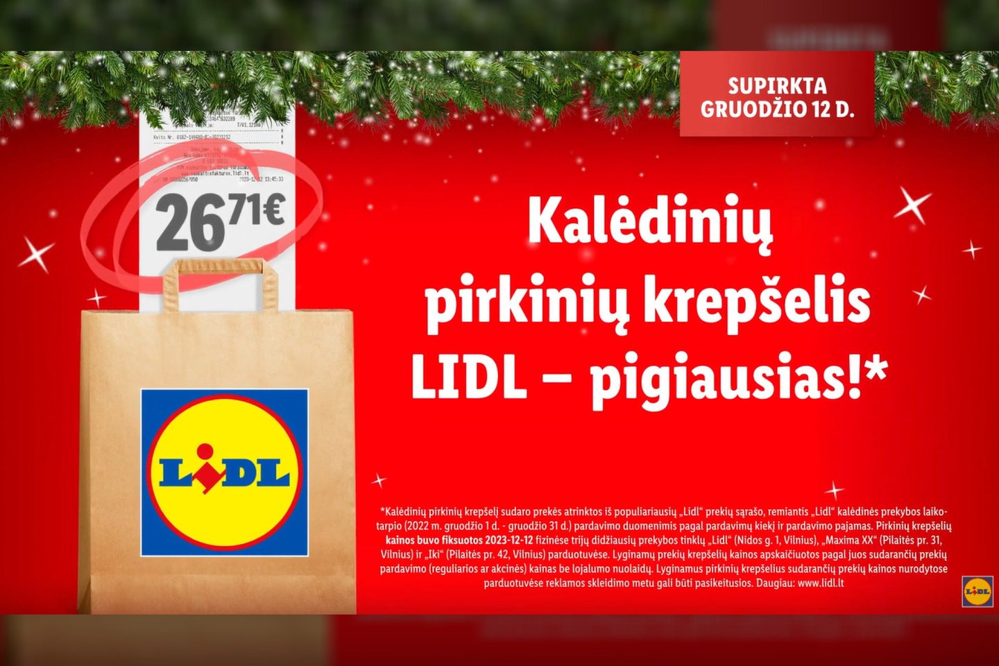 Palyginti su kitais dviem didžiausiais Lietuvoje prekybos tinklais, kasdienėms ir šventinėms reikmėms apsipirkti „Lidl“ parduotuvėse galima kur kas pigiau.