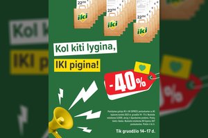 Kol kiti lygina, „Iki“ pigina: 4 dienas tūkstančiams maisto produktų – net 40 proc. nuolaida