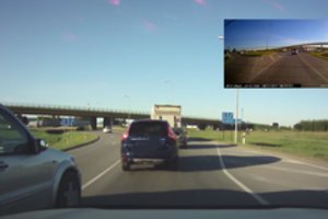 „Kelių patruliai: viskas užfiksuota“: įžūliai lenkdamas žiede pažeidėjas dar parodė pirštą