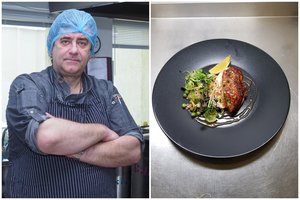 Kepta vištų krūtinėlė su žirneliais ir briuseliniais kopūstais: šefas Evaldas rekomenduoja išmėginti