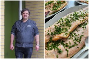 Londone mokslus baigęs šefas E. Žaliukas pasidalino garintos lašišos receptu: gardu kaip restorane