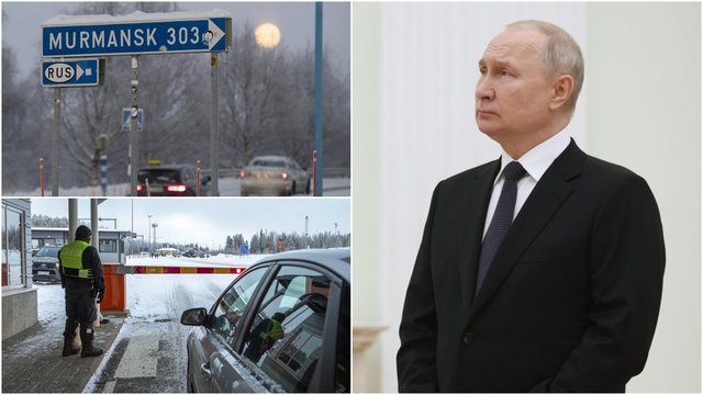 Įtampa auga: V. Putinas įvardijo, ko žada imtis Suomijai vėl uždarius sieną su Rusija