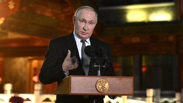 V. Putinas toliau kabina makaronus: prakalbo apie Ukrainos teroristinius metodus ir atsaką jai