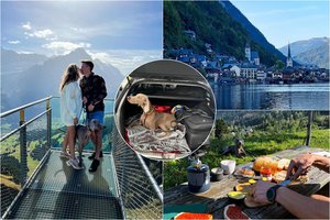 Į kelionę – su augintiniu ir besilaukiant kūdikio: automobiliu įveikė net 6 tūkst. kilometrų