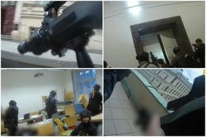Kūno vaizdo kameros užfiksavo, kaip policija medžiojo 14 gyvybių nusinešusį ir nusišovusį Prahos šaulį