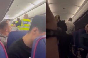 Lėktuvas su lietuviais buvo nutupdytas: vienas keleivių galimai įkando stiuardui