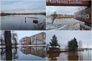 Situacija Klaipėdos rajone išlieka prasta: vandens lygis Minijoje vis dar kyla