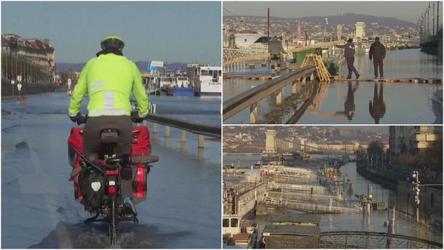Vengrijoje kilus potvyniui smarkiai pakilo vandens lygis: tokių skaičių nebuvo fiksuota dešimtmetį