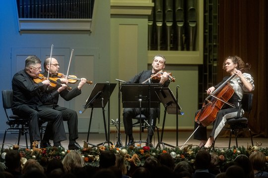  Čiurlionio kvarteto ir T. Motiečiaus koncertas.<br> D. Matvejevo nuotr.