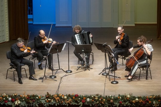  Čiurlionio kvarteto ir T. Motiečiaus koncertas.<br> D. Matvejevo nuotr.