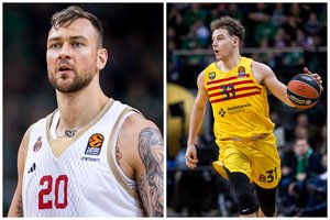 R. Jokubaitis sužaidė naudingiau už D. Motiejūną, tačiau „Monaco“ sutriuškino „Barcelona“ krepšininkus