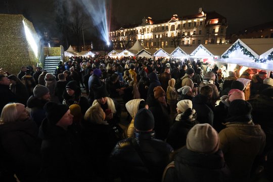 Naujųjų metų sutikimo šventė Katedros aikštėje.<br>R.Danisevičiaus nuotr.