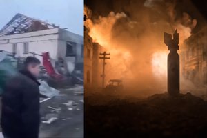 Pačių rusų paleista raketa suniokojo Rusijos miesto gatvę