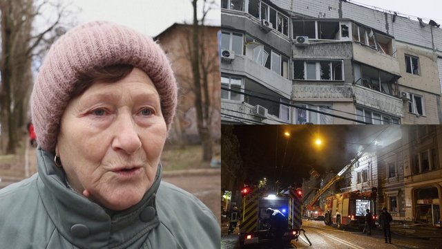 Ukrainiečiai su išgąsčiu pasakoja, kas vyko Kyjive: liepsnos siautė visą naktį, butuose skriejo šukės