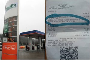 Vairuotojai to dar nebuvo matę: degalinėje gautame kvite – žinutė dėl konservatorių