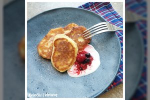 Tobuli pusryčiai: purūs ir minkšti blynai su varške