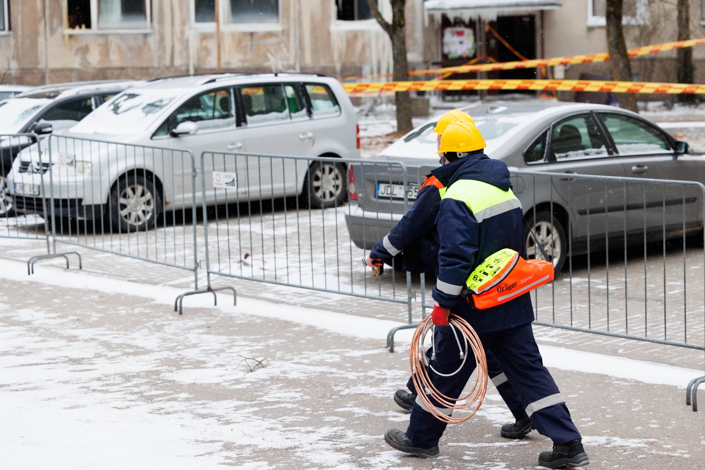 Trečiadienio rytas po gaisro Viršuliškėse.<br> T.Bauro nuotr.