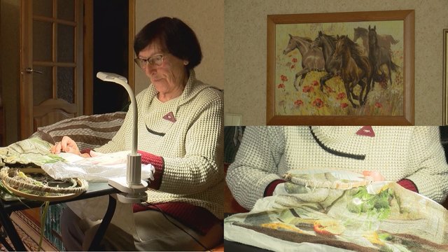 Klaipėdietės senjorės siuvinėti paveikslai stebina ne vieną: kūriniai vienas už kitą ispūdingesni