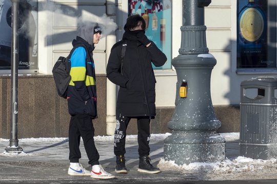 Žiemiško pirmadienio Vilniuje akimirkos.<br> V. Ščiavisnko nuotr.