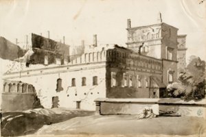 XVIII a. antroje pusėje apgriautuose Valdovų rūmuose gyveno muzikantai, dvasininkai, pirkliai