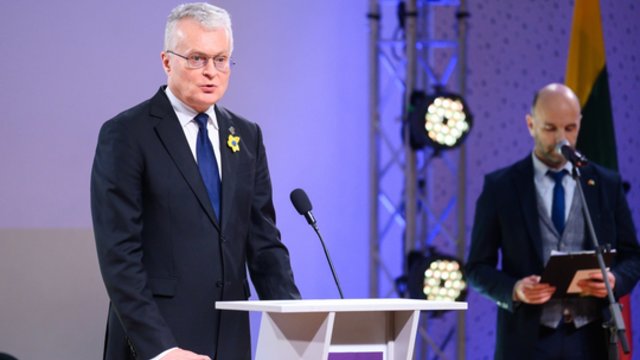 G. Nausėdos kalba ukrainiečių centre: dar kartą užtikrino Lietuvos paramą šaliai