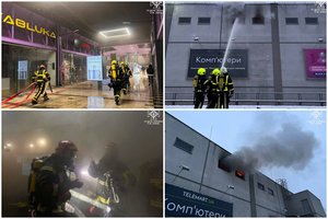 Kijevo prekybos centro vaikų kambaryje kilo gaisras: evakuojami žmonės