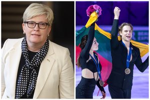 I. Šimonytė pasveikino bronzą iškovojusius A. Reed ir S. Ambrulevičių: ačiū už stulbinantį rezultatą