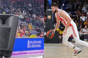 ​Serbai džiūgauja – su Lietuvos vėliava „Crvena zvezda“ rungtynėse apsilankęs fanas išvarytas iš arenos