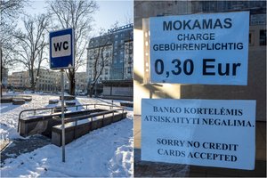 Piktinasi, jog viešuosiuose tualetuose negalima atsiskaityti kortele: šią naujovę įdiegti sunkoka