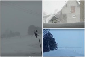 Vakarų Lietuvoje dangus maišosi su žeme: įspėja – sniego pridrėbs kaip reikiant, žmonės praneša girdėję griaustinį