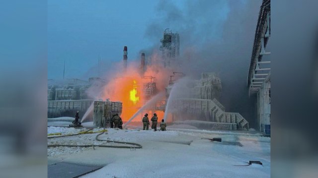 Užfiksavo gaisrą Rusijos gamtinių dujų terminale: paskelbtas aukšto lygio pavojus