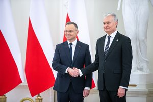 Vilniuje susitiko prezidentai A. Duda ir G. Nausėda: plės Lietuvos ir Lenkijos karinių pajėgų bendradarbiavimą