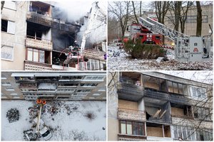 Sprogimo suniokotame Viršuliškių daugiabutyje rasta pavojingų medžiagų: gaisras galėjo būti sukeltas tyčia