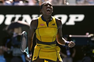 Jaunoji JAV teniso žvaigždė C. Gauff užbaigė pasakišką ukrainietės M. Kostiuk žygį „Australian Open“ turnyre