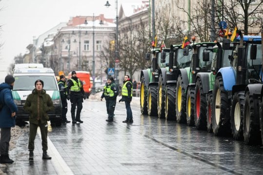  Ūkininkų protestas Vilniuje. Sausio 23 diena.<br> V.Skaraičio nuotr.