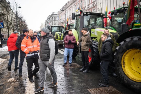  Ūkininkų protestas Vilniuje. Sausio 23 diena.<br> V.Skaraičio nuotr.