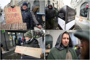 Vykstant ūkininkų protestui, Vilniaus gatvėje – aplinkosaugininkų akcija: ragina nepriimti kompromisų gamtos sąskaita