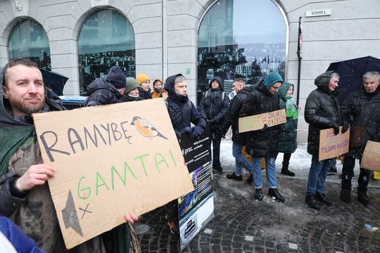 Ūkininkų protestas Vilniuje.<br> R. Danisevičiaus nuotr.