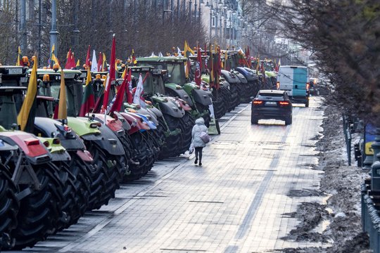 Ūkininkų protestas Vilniuje.<br> V. Ščiavinsko nuotr.