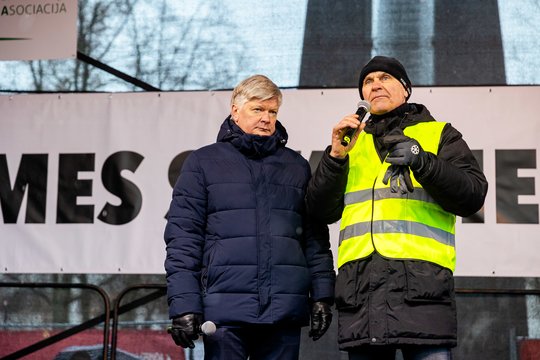 Ūkininkų protestas Vilniuje.<br>Andriaus Ufarto (ELTA) nuotr.