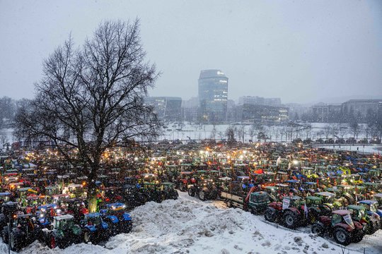 Ūkininkų protestas Vilniuje.<br> Žygimanto Gedvilos (ELTA) nuotr.