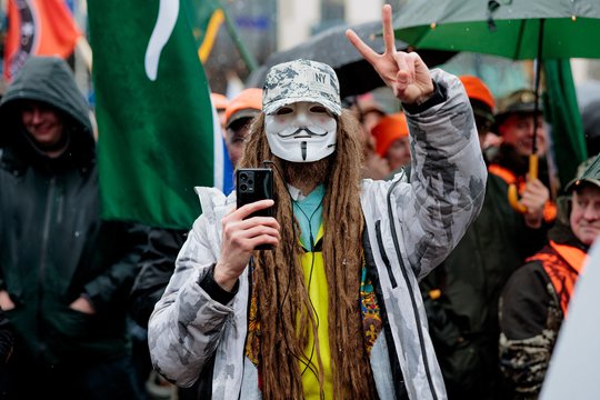 Ūkininkų protestas Vilniuje.<br> Josvydo Elinsko (ELTA) nuotr.