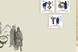 Ant pirmųjų 2024 metų pašto ženklų – aukštaičių gentis, o pirmos dienos spaudas – Kaune