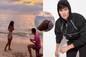 Modelis Simonas Phamas pasipiršo savo mylimajai Marijai Požėlaitei