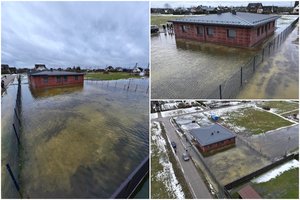 Jurbarke vanduo užtvindė grupinio gyvenimo namus: pastatą gelbėti ėmėsi patys gyventojai 