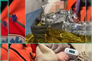 Sužalotam žmogui padėti iškviesti medikai tik per atsitiktinumą lauke rado nuo šalčio pamėlusį kūdikį