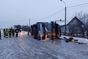 Lenkijoje apvirto autobusas, vežęs 59 ukrainiečius