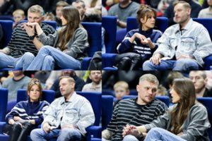 Krepšinio rungtynėse S. Maslobojevas nepaleido savo mylimosios rankų, o S. Kučas atvyko su žinoma aktore