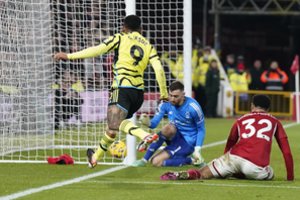 „Arsenal“ futbolininkai iškovojo nelengvą pergalę „Premier“ lygoje